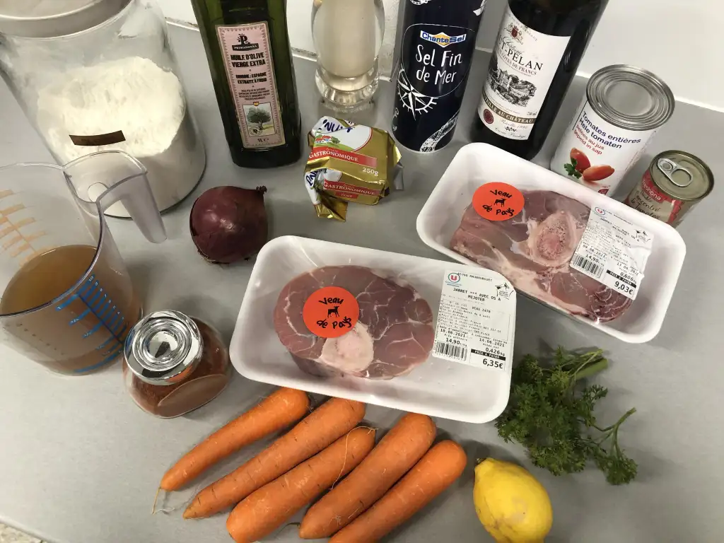 Ossobuco ingredients
