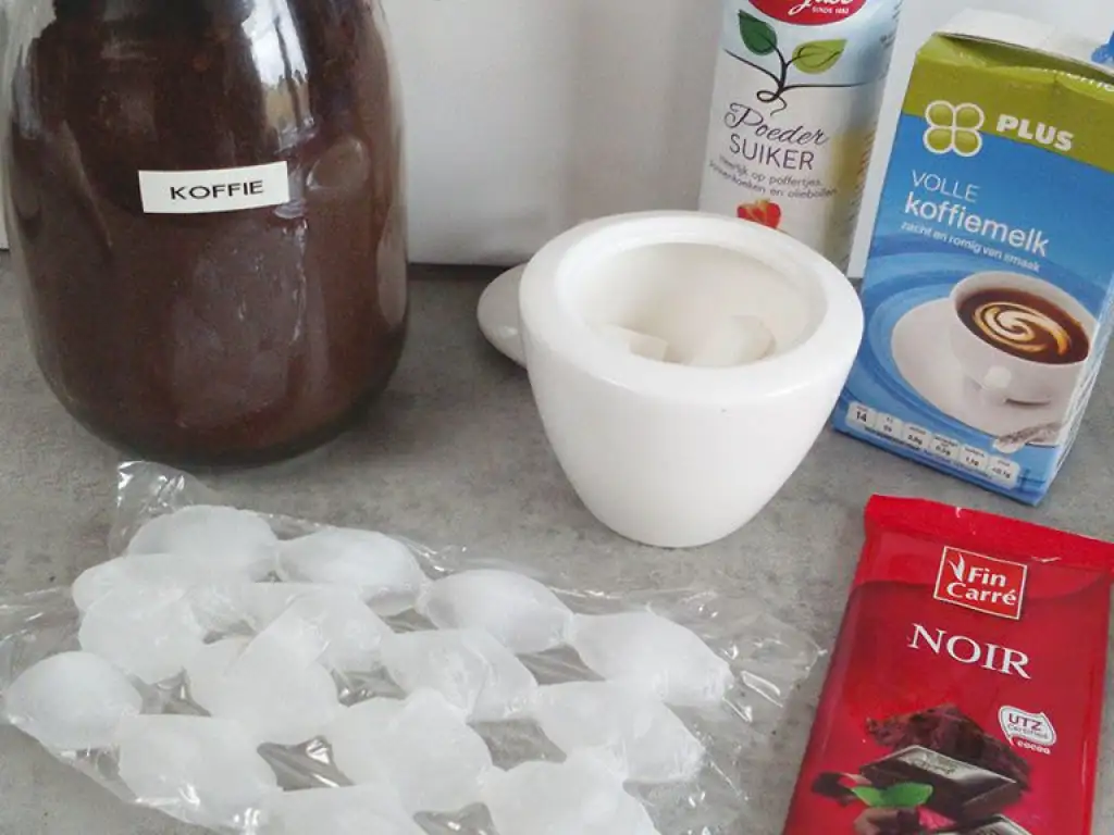 Iced coffee ingredients