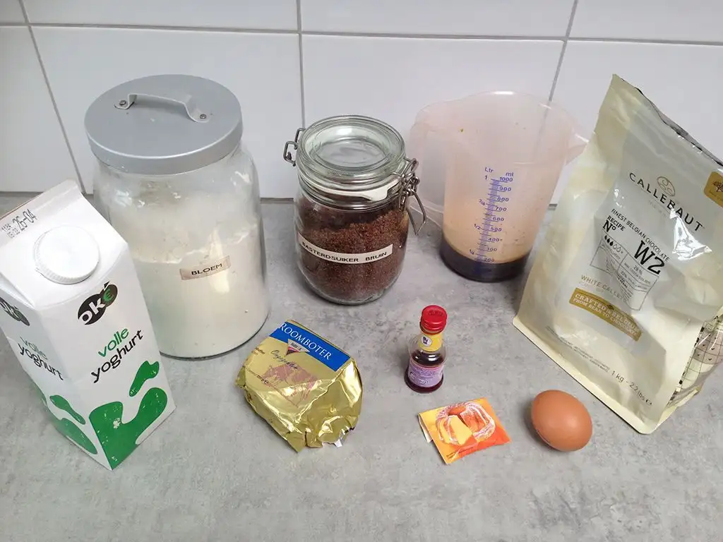 Espresso white chocolate brownies ingredients