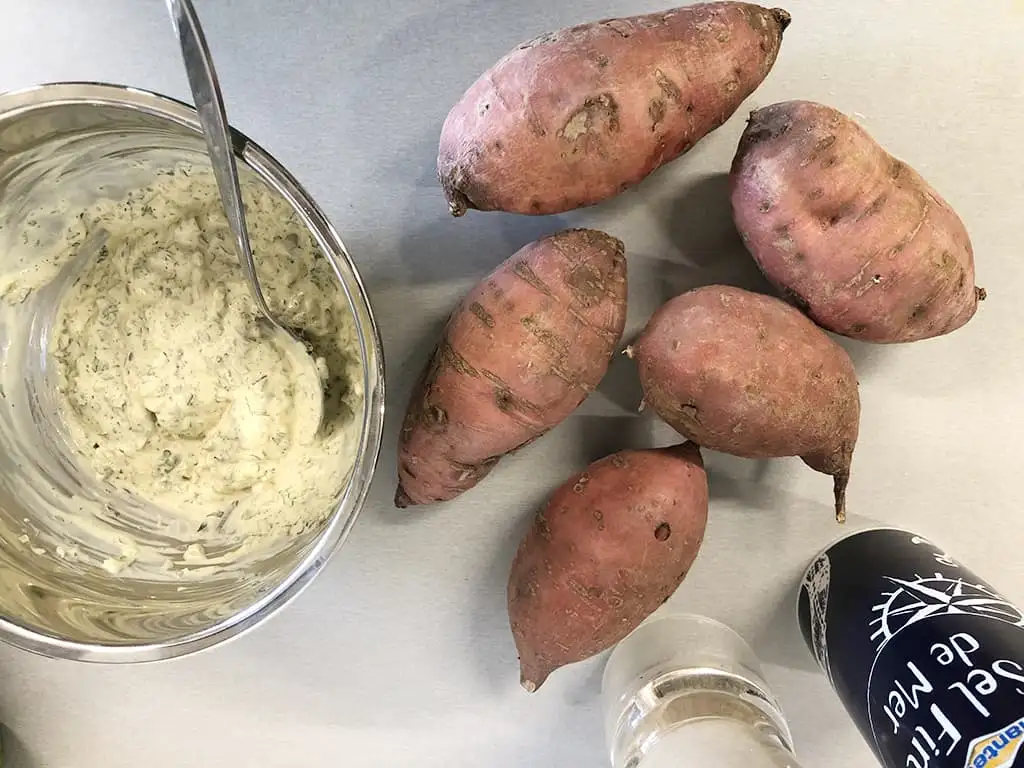 Barbecued sweet potatoes ingredients