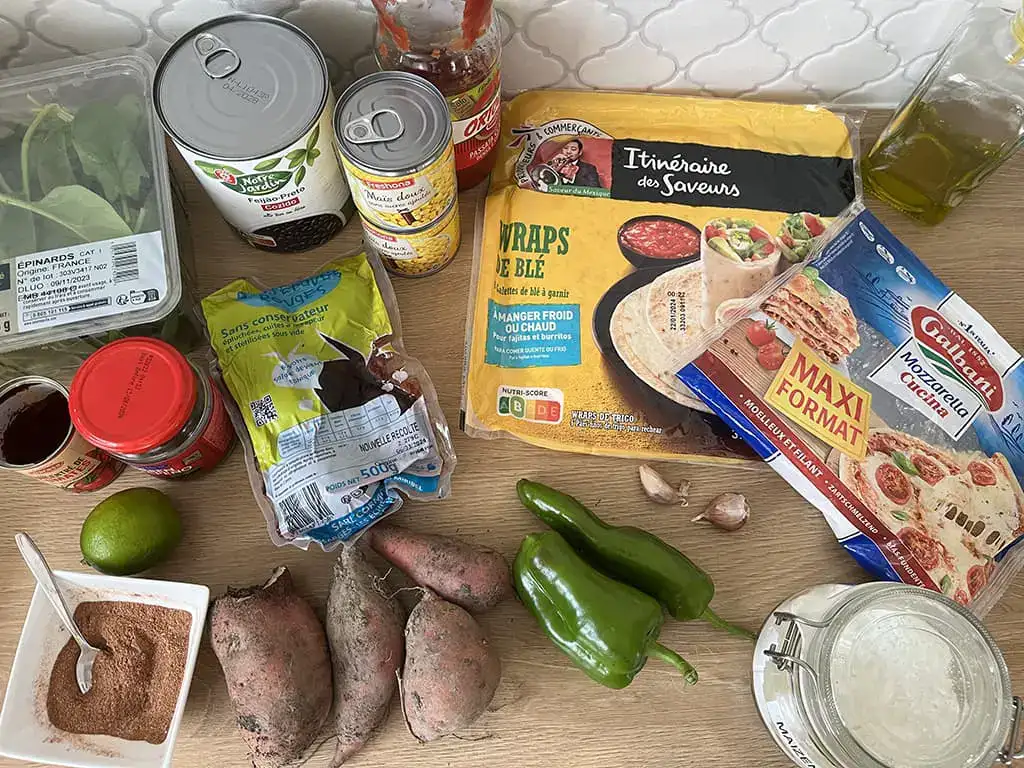 Vegetarian enchiladas ingredients
