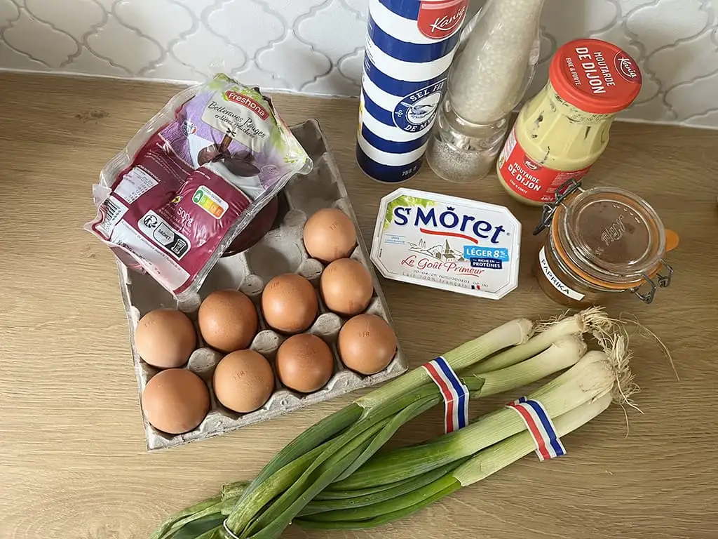 Deviled egg tulips ingredients