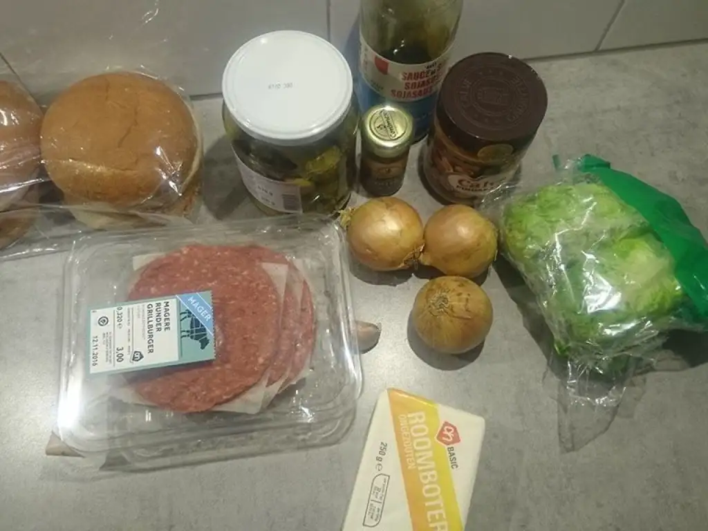 Peanut butter burgers ingredients