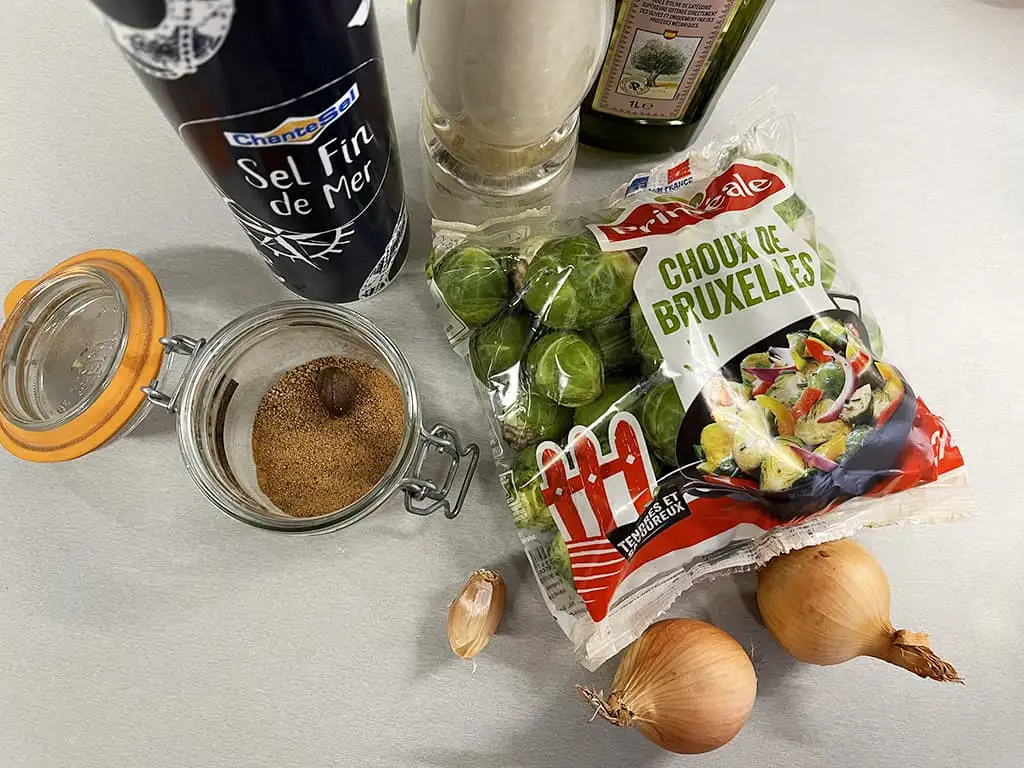 Baked brussel sprouts ingredients