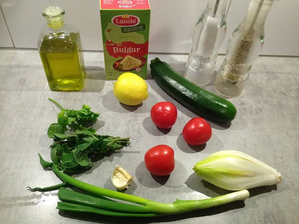Tabbouleh ingredients