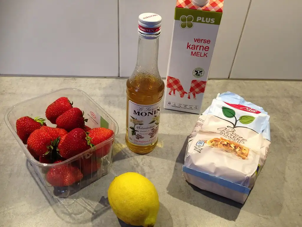 Strawberry buttermilk ice cream ingredients