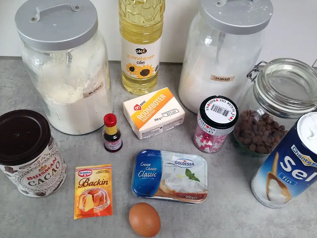 Valentine's day chocolate dip cookies ingredients