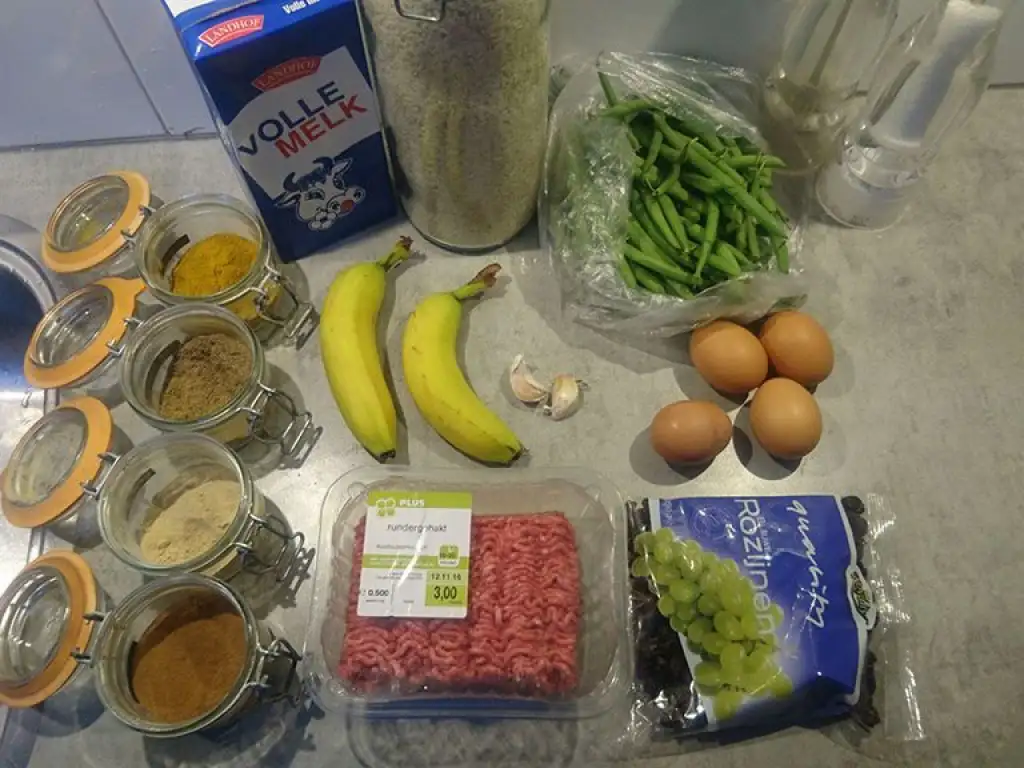 Easy bobotie ingredients