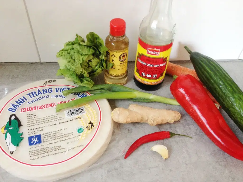 Vegetarian summer rolls ingredients