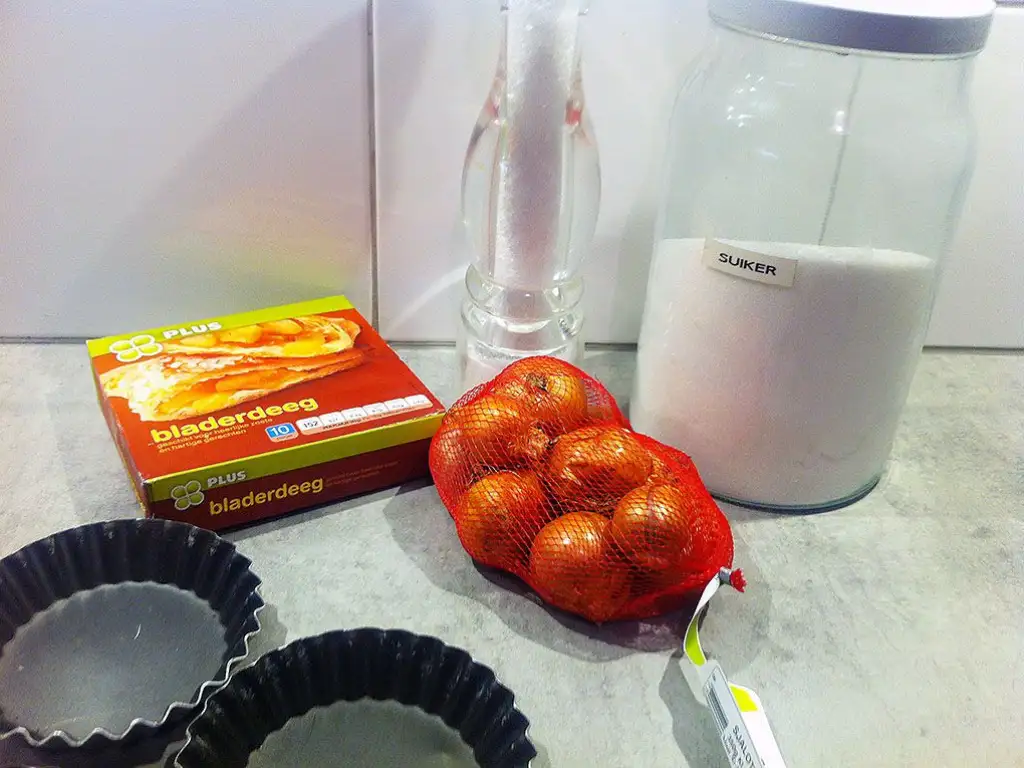 Mini shallot tarte tatin ingredients