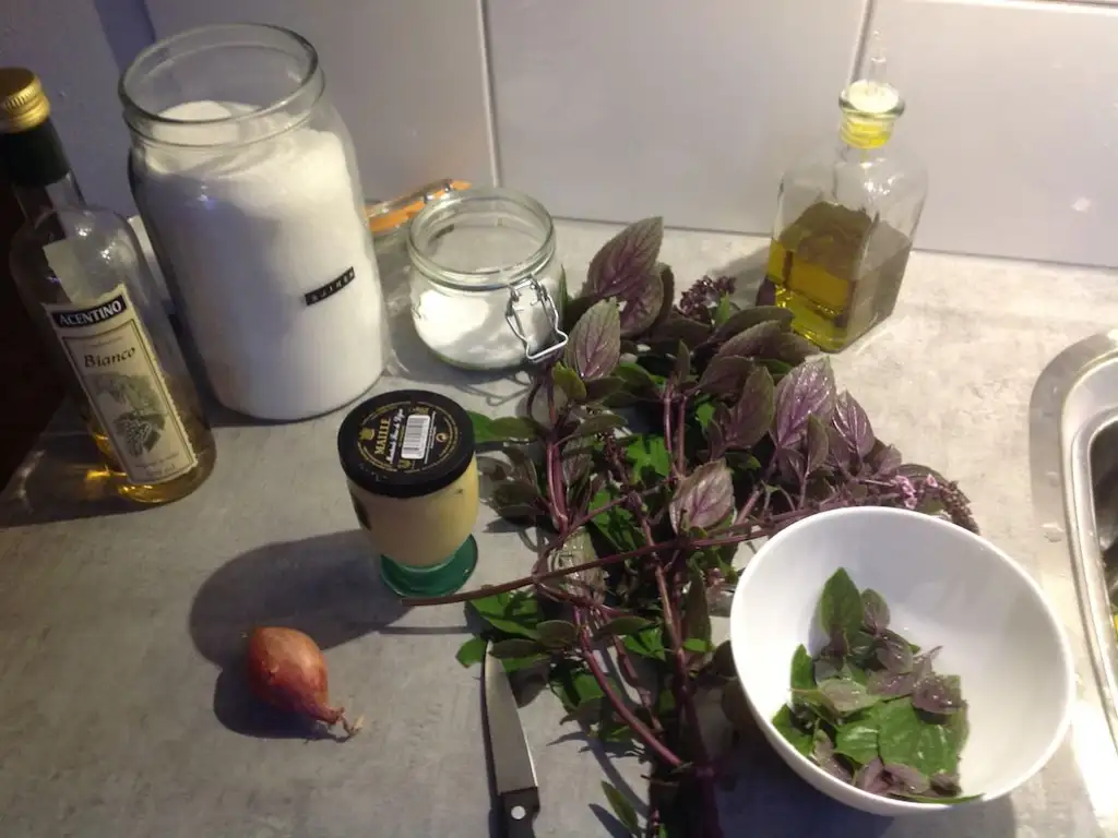 African blue basil vinaigrette ingredients