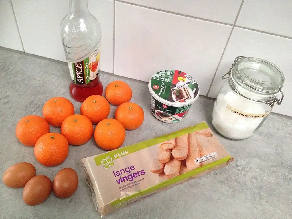 Clementine tiramisu ingredients