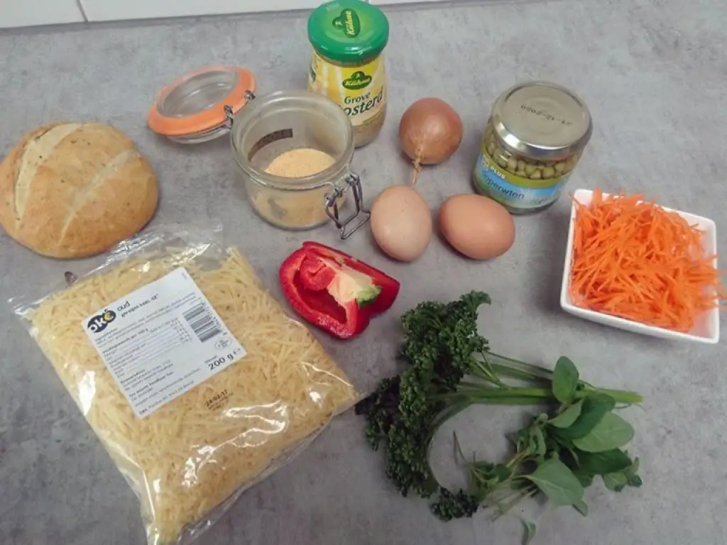 Farmer's omelette ingredients
