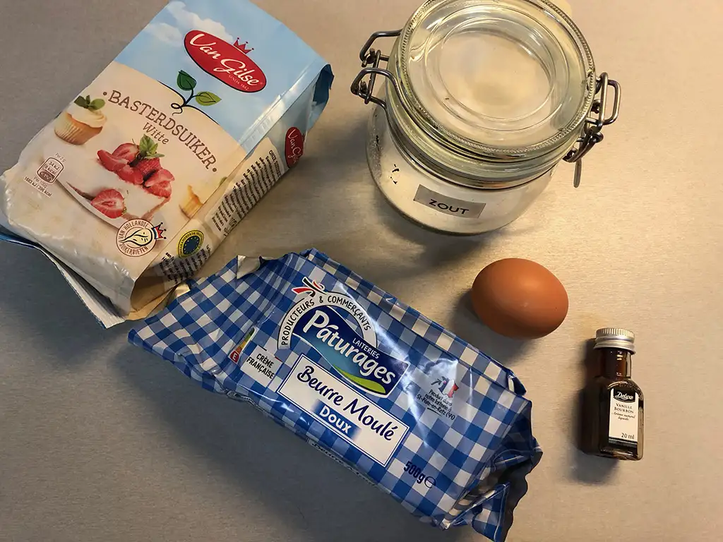 Spritsen - Dutch cookies ingredients
