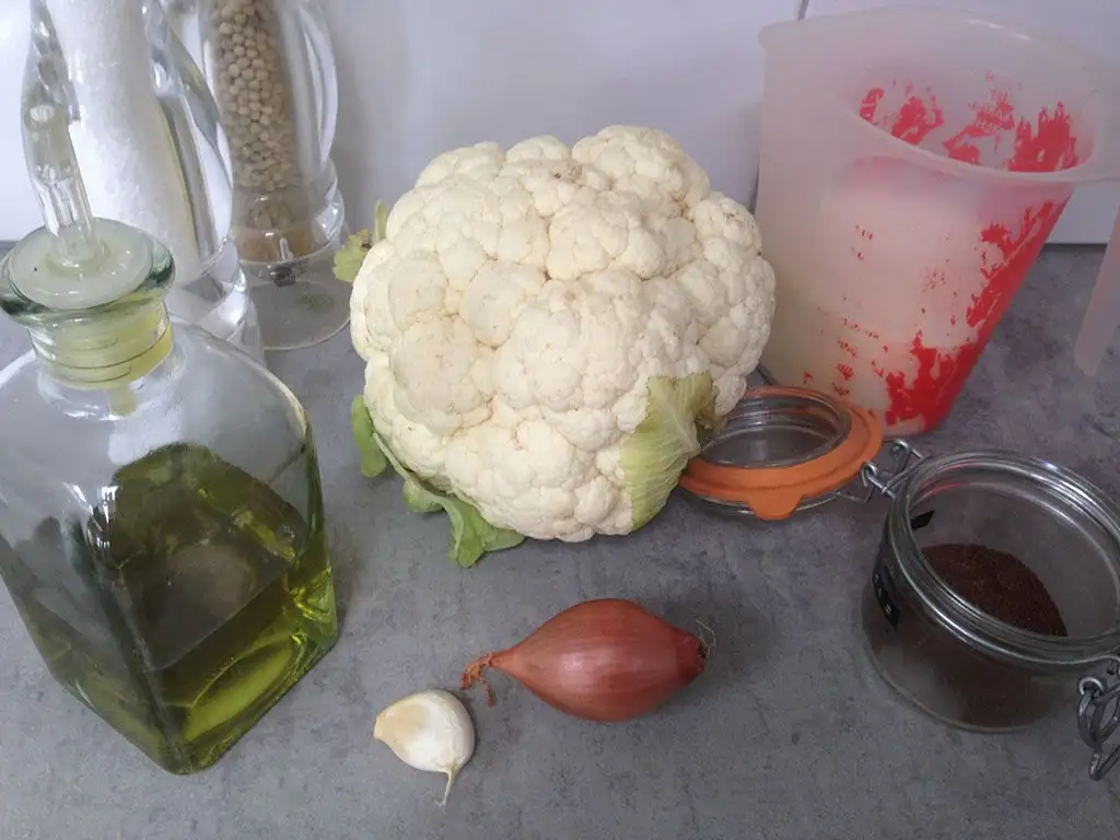 Roasted cauliflower puree (vegan) ingredients