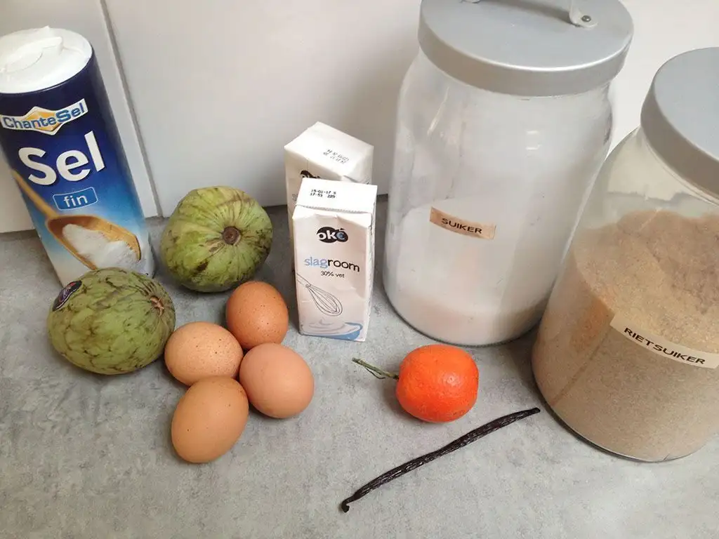 Cherimoya crème brûlée ingredients