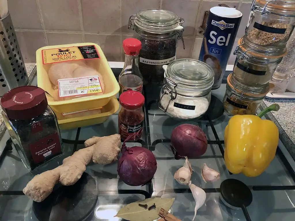 Black pepper chicken ingredients