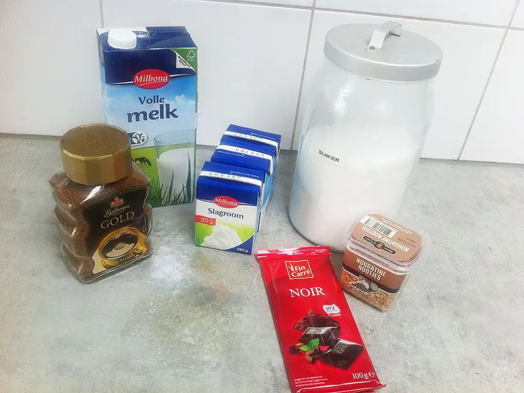 Mocha panna cotta ingredients