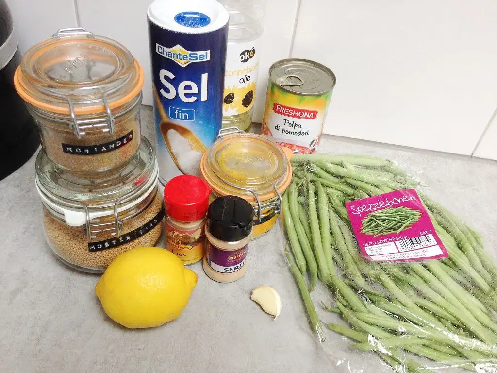 Oriental green beans ingredients