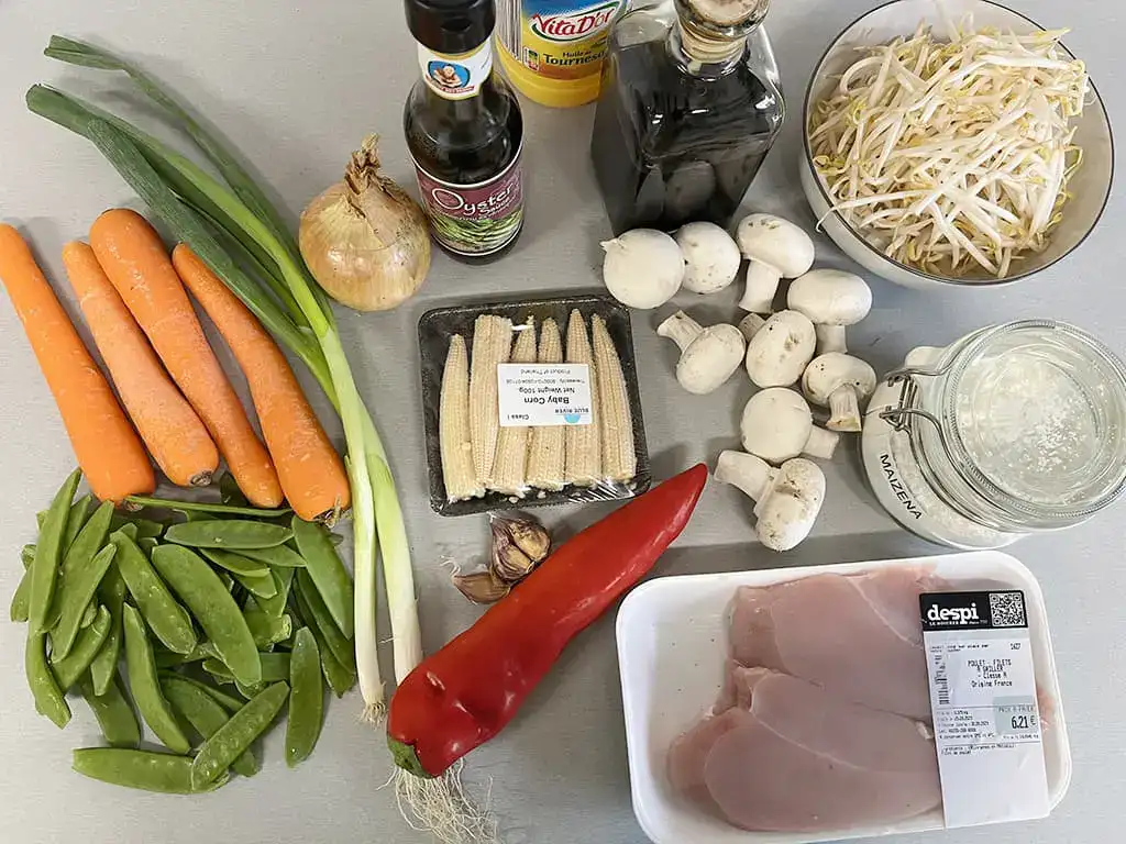 Chicken tjap tjoy ingredients