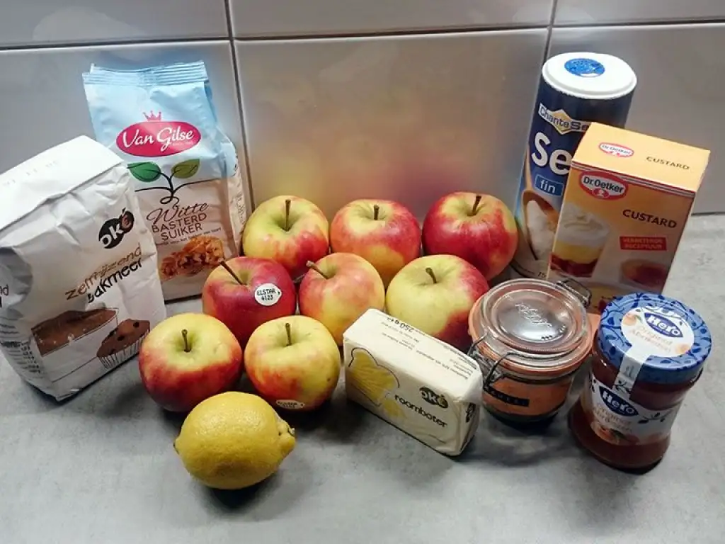 Classic apple pie ingredients