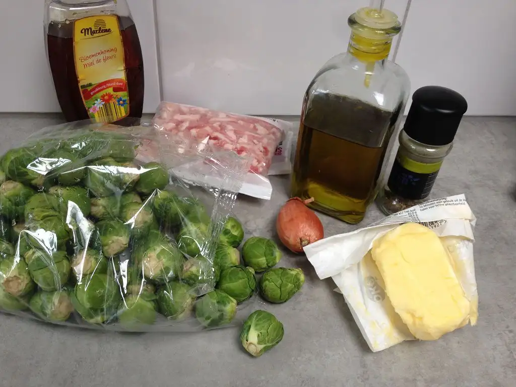 Caramelised Brussels sprouts ingredients