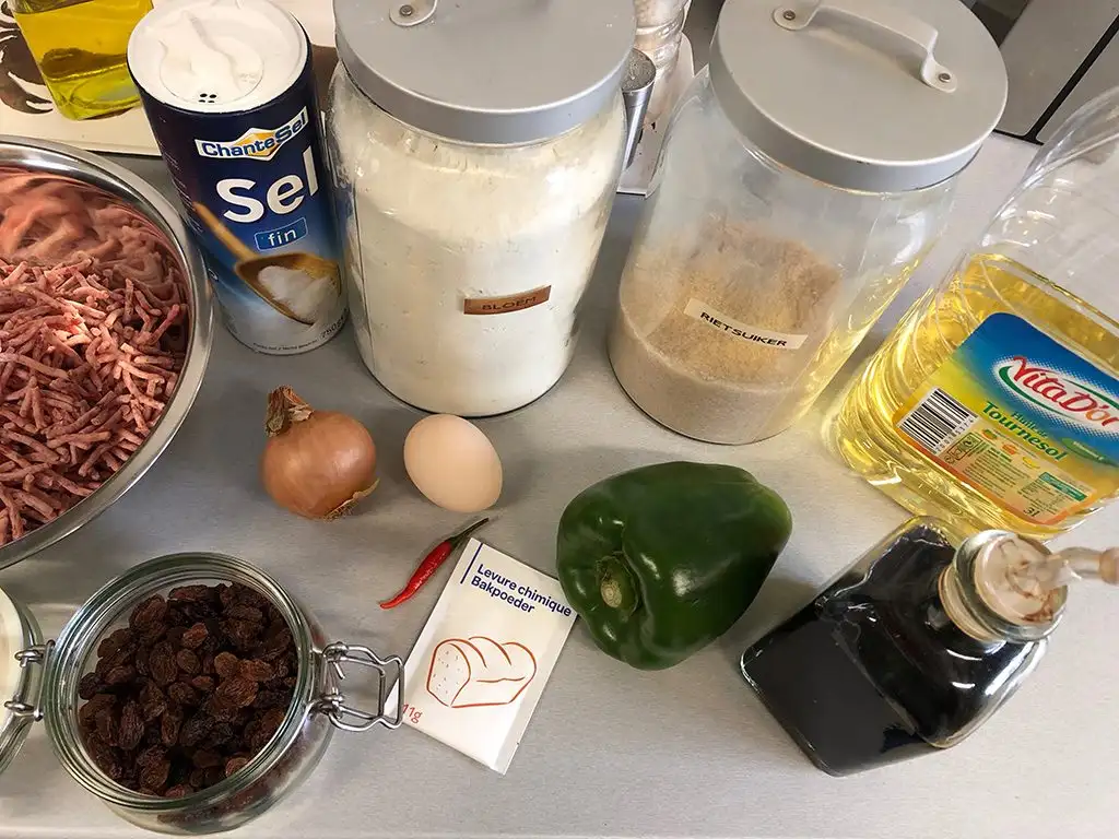 Antillean pastechi ingredients
