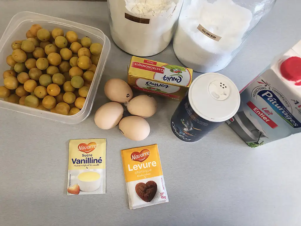 Mirabelle plum clafoutis ingredients