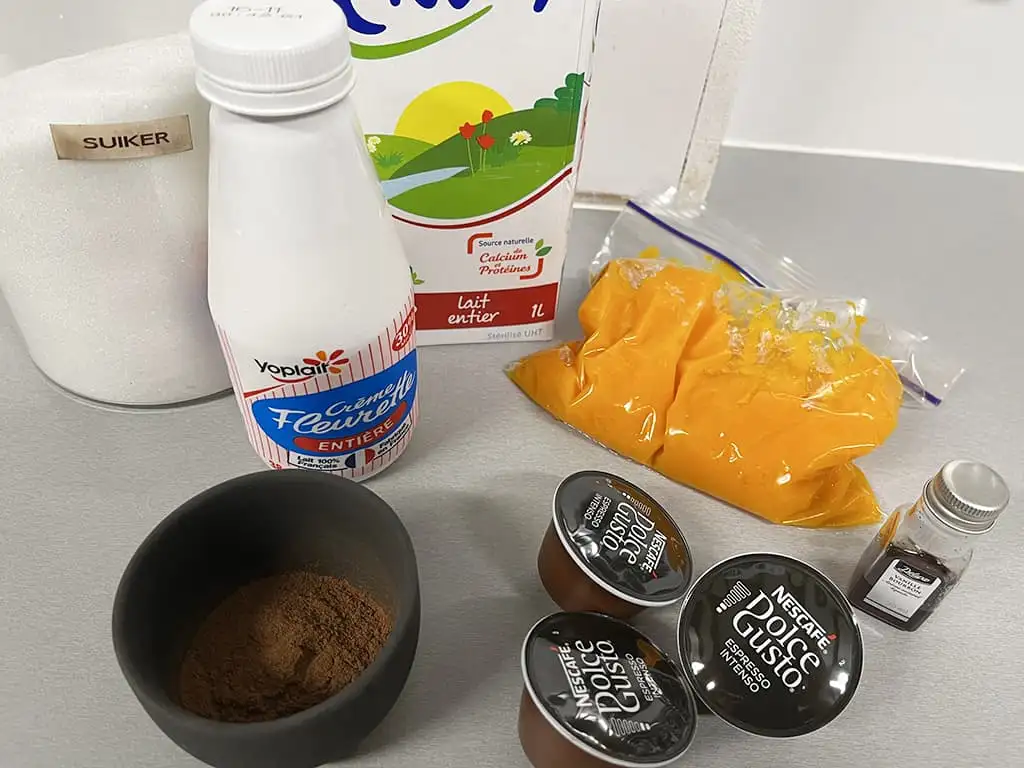 Pumpkin Spice Latte ingredients