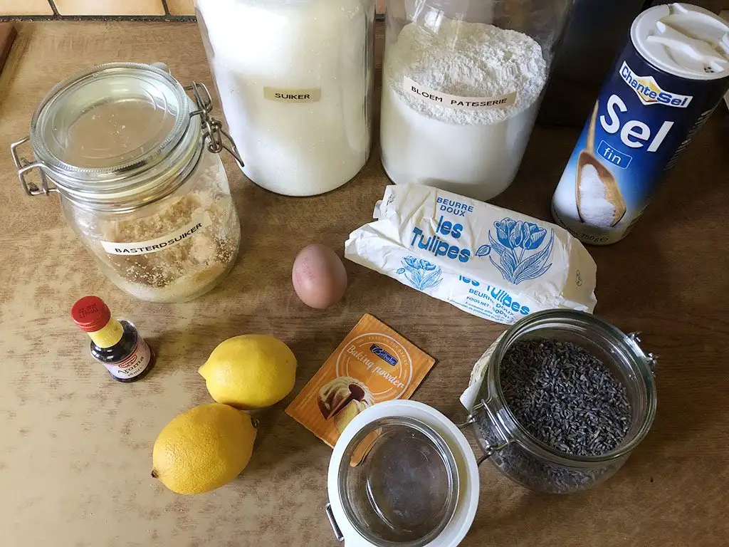 Lavender lemon cookies ingredients