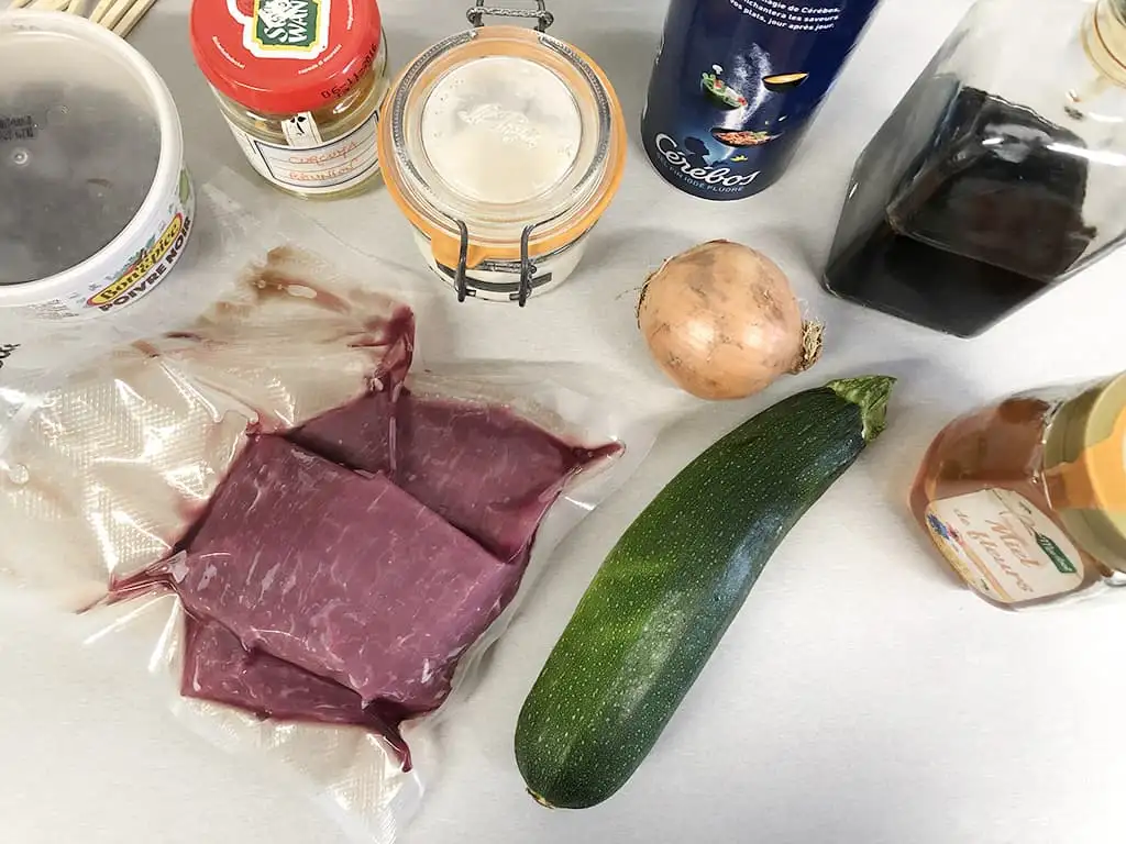 Bavette skewer from the grill ingredients