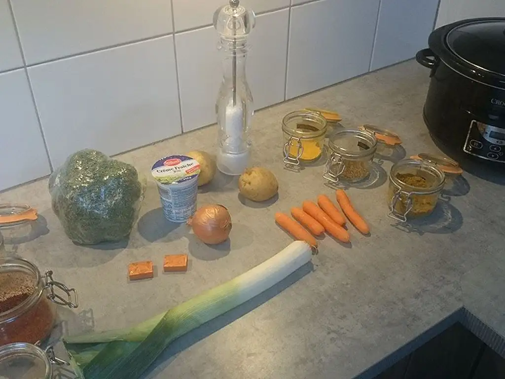 Slow cooker broccoli soup ingredients