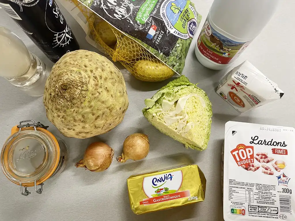 Celeriac mash ingredients