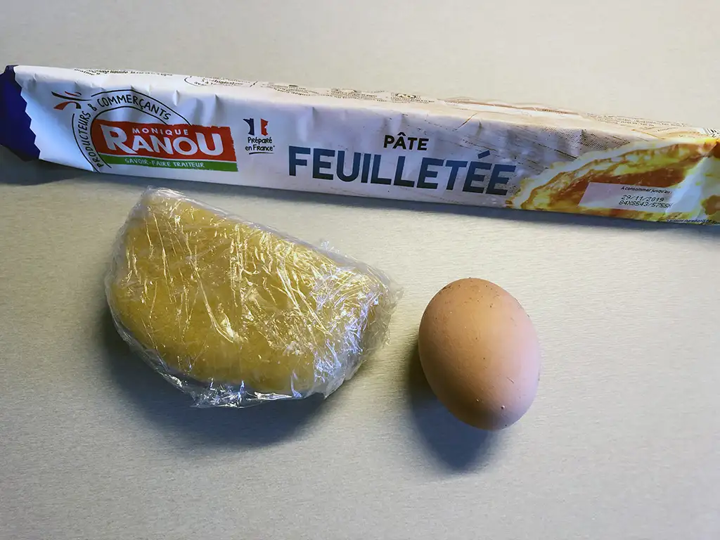 Dutch almond paste-filled pastry log aka amandelstaaf ingredients