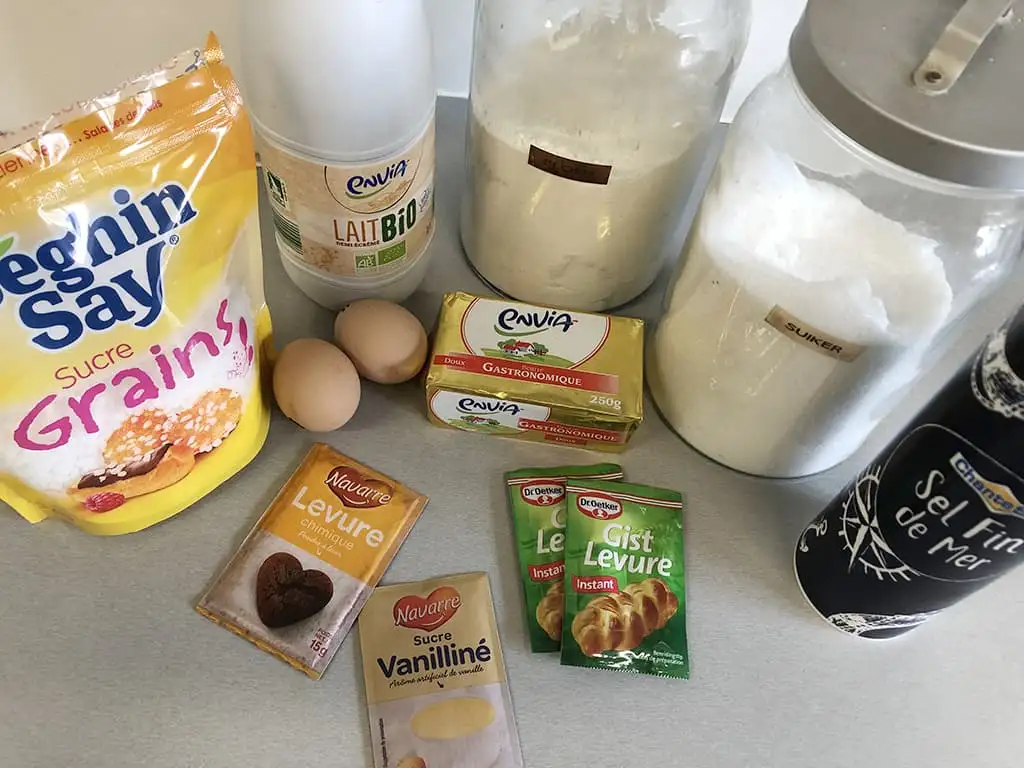 Liège waffles ingredients