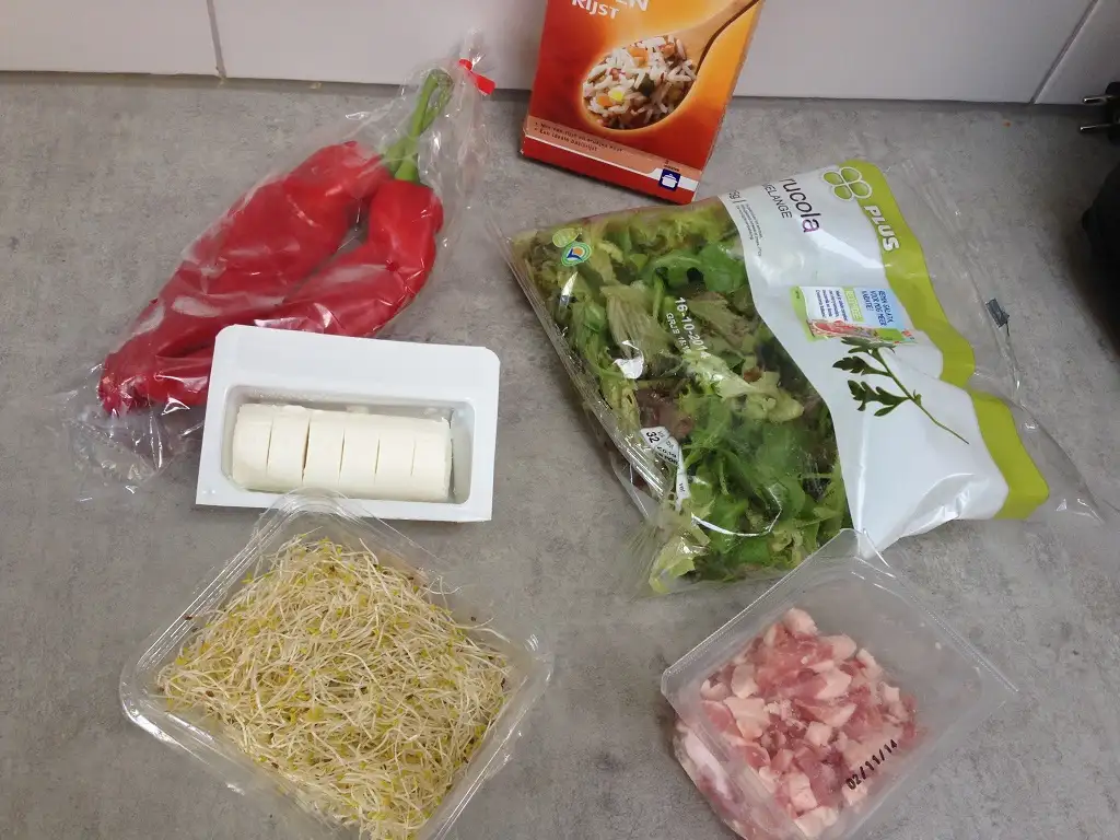 Nut rice goat cheese salad ingredients