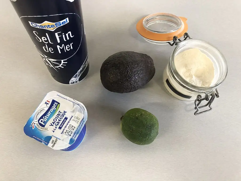 Creamy avocado dip ingredients