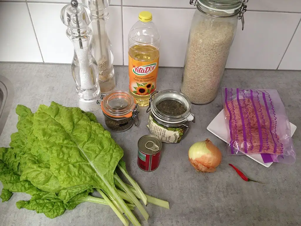 Swiss chard sarma ingredients