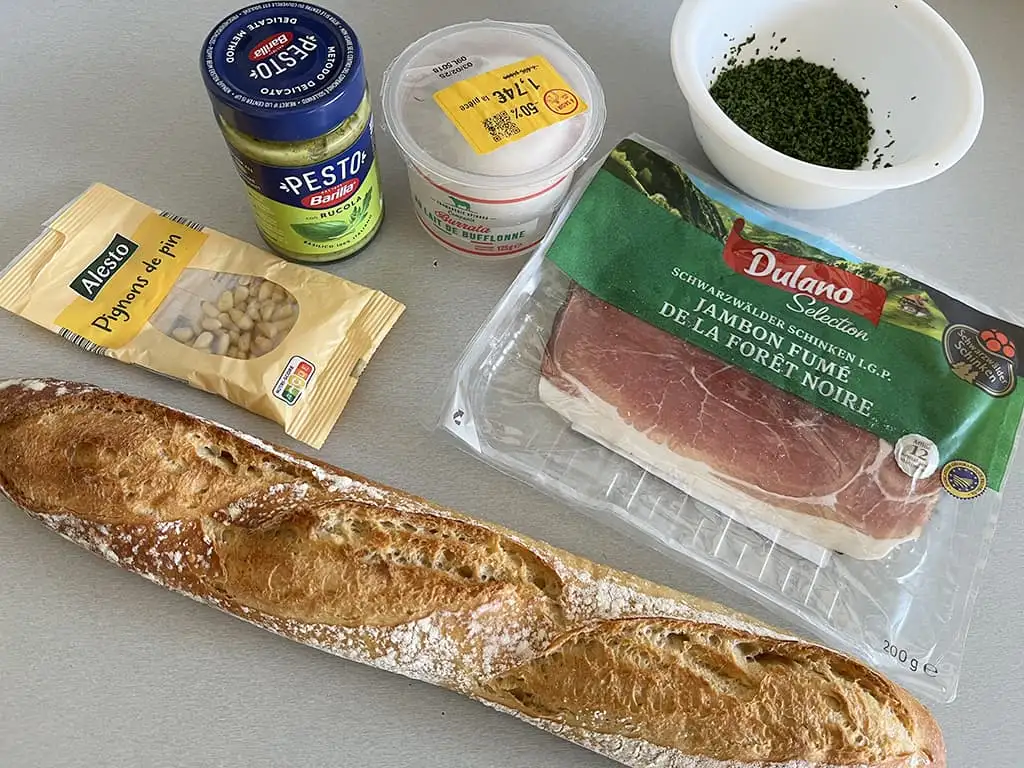 Burrata Sandwich ingredients