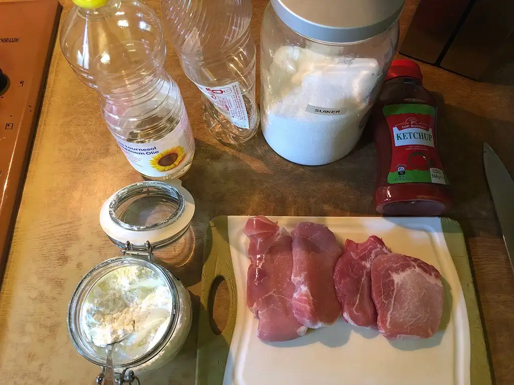 Tangcu Liji (sweet and sour pork) ingredients