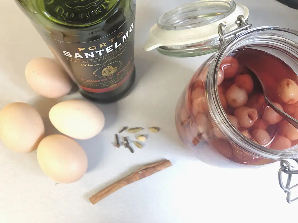 Cherry sabayon ingredients