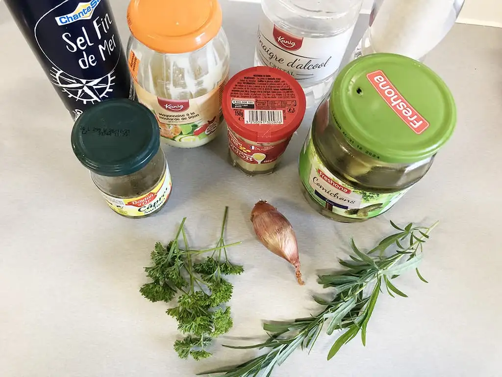 Homemade remoulade sauce ingredients