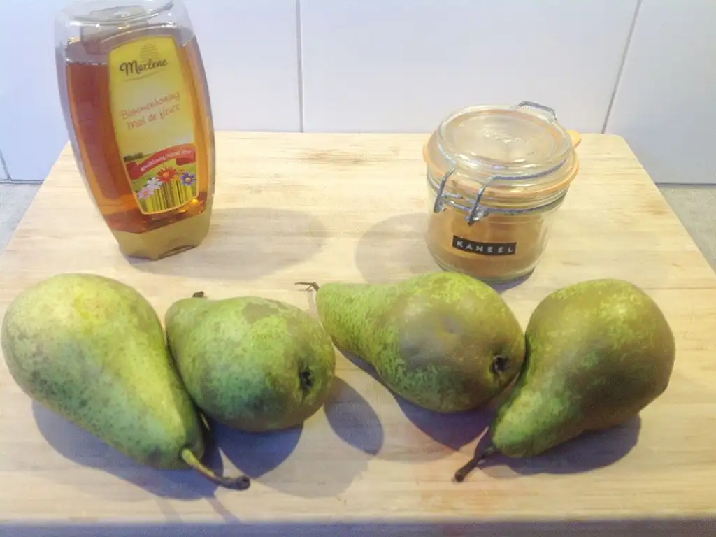 Caramelized pears ingredients