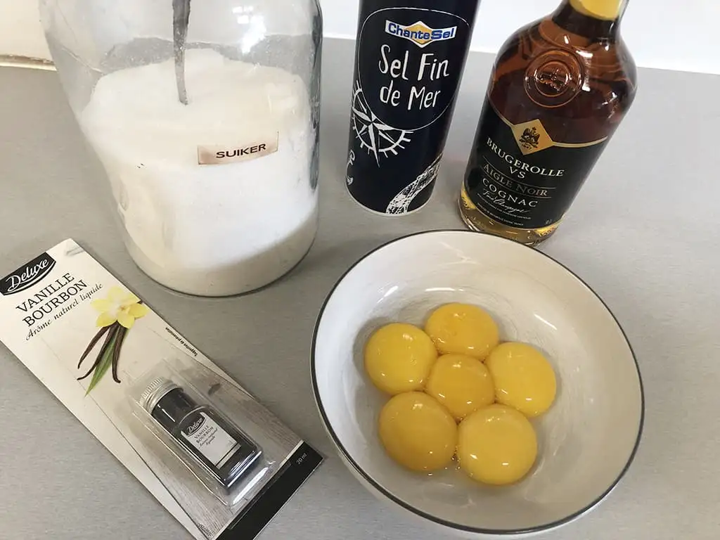 Homemade advocaat ingredients