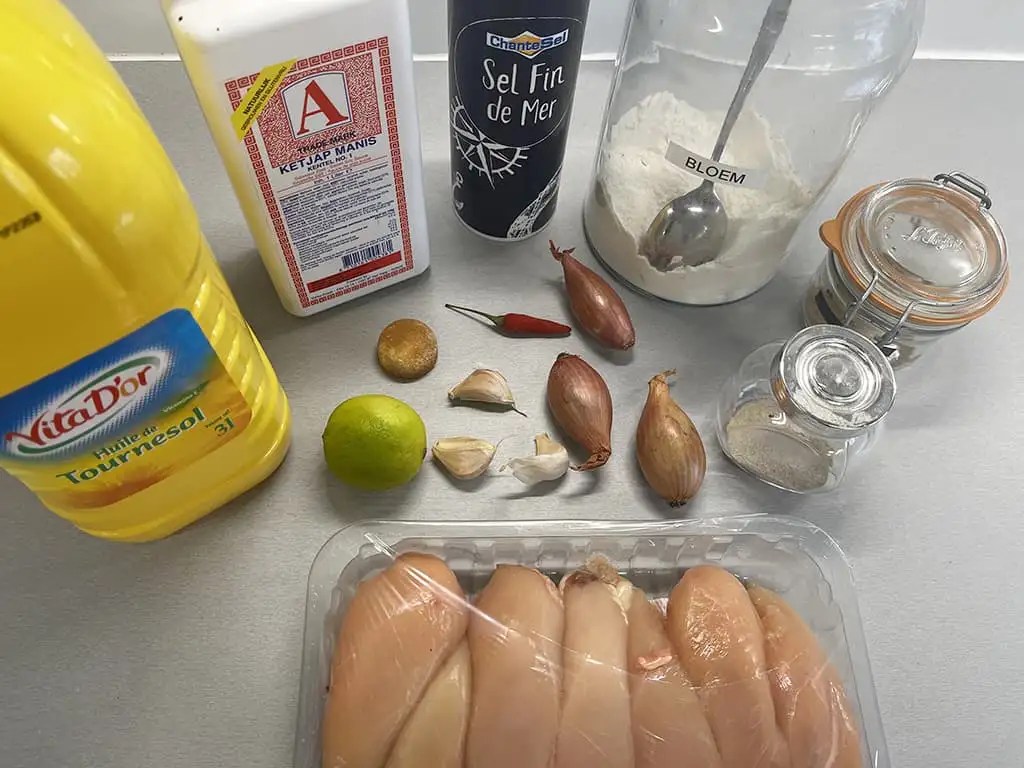 Ajam Betawi ingredients