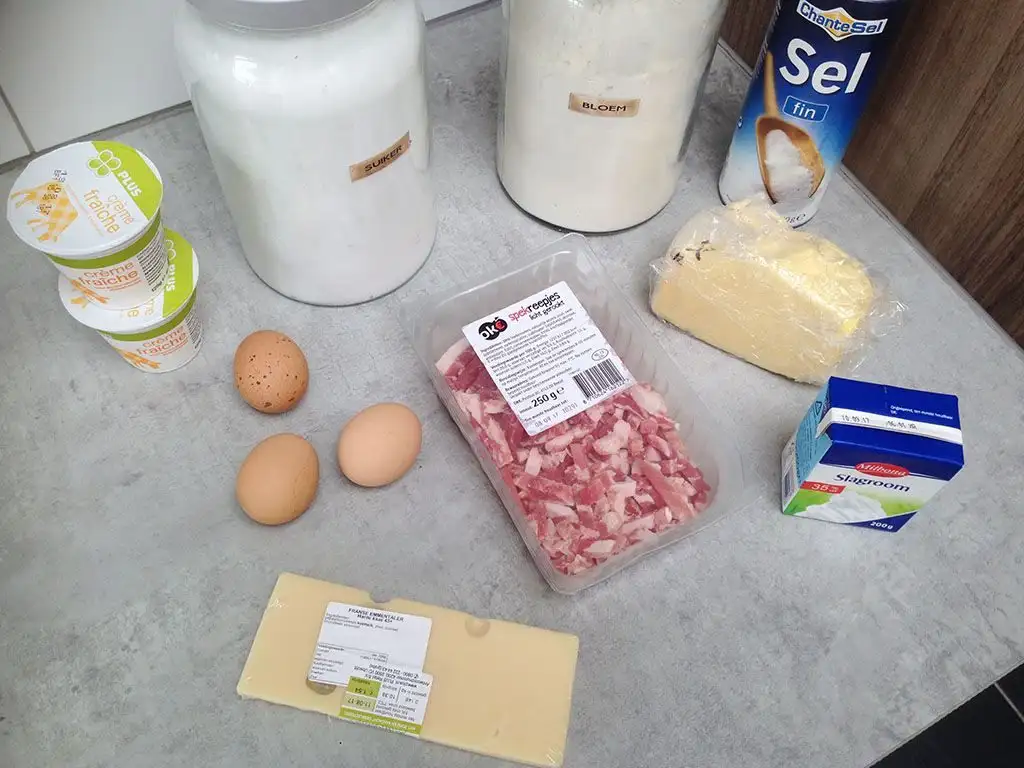 Quiche Lorraine ingredients