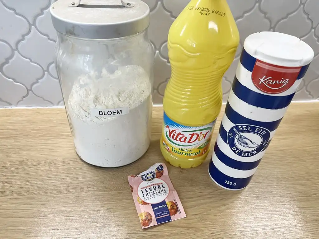 Homemade flour tortillas ingredients