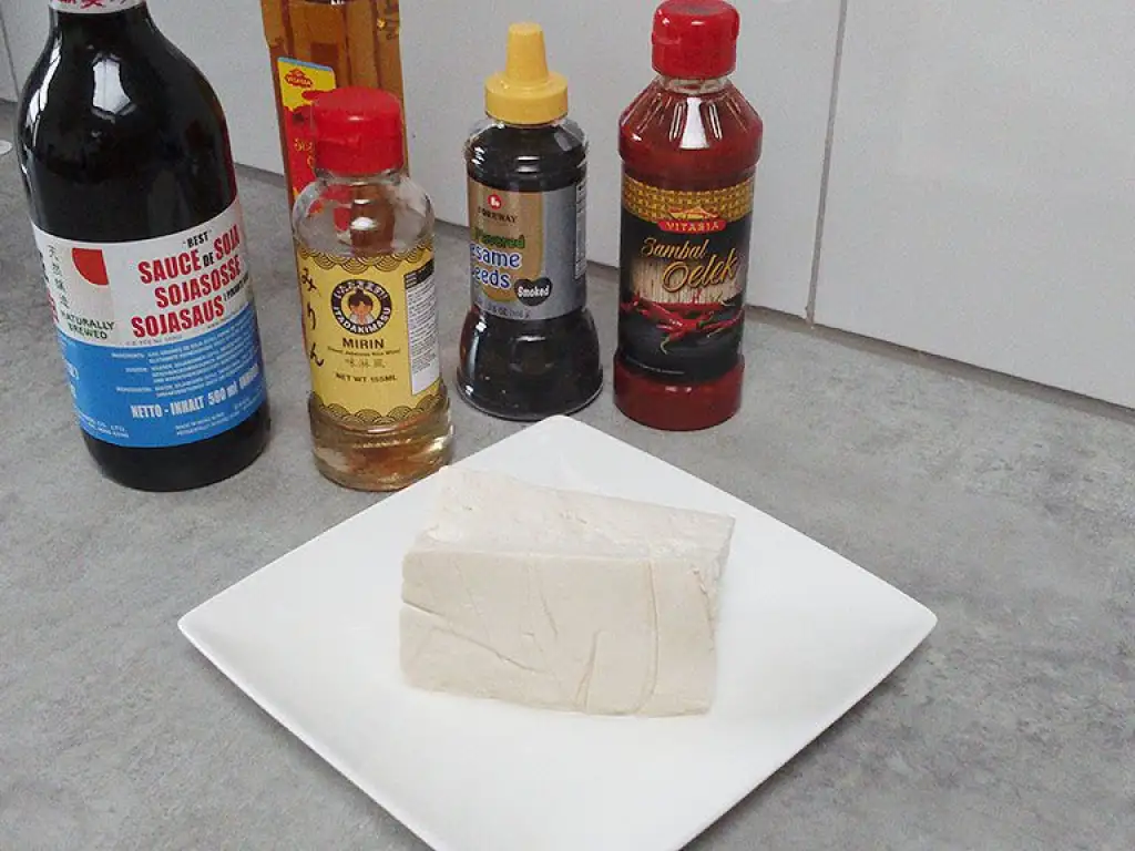 Marinated tofu ingredients