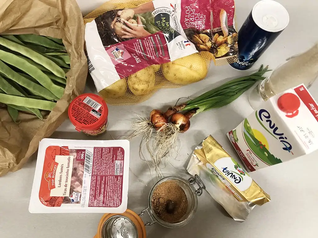 Flat bean mash ingredients