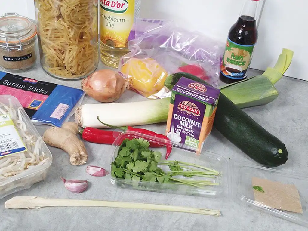 Surimi stir fry ingredients